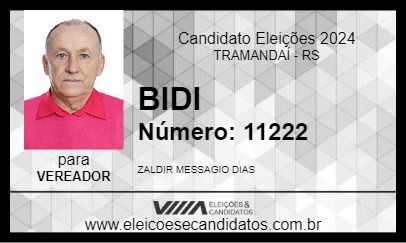 Candidato BIDI 2024 - TRAMANDAÍ - Eleições