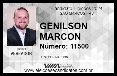 Candidato GENILSON MARCON 2024 - SÃO MARCOS - Eleições