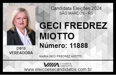 Candidato GECI FREDREZ MIOTTO 2024 - SÃO MARCOS - Eleições