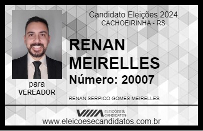 Candidato RENAN MEIRELLES 2024 - CACHOEIRINHA - Eleições