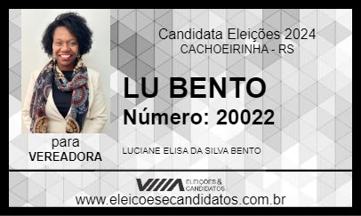 Candidato LU BENTO 2024 - CACHOEIRINHA - Eleições