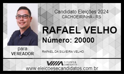 Candidato RAFAEL VELHO 2024 - CACHOEIRINHA - Eleições