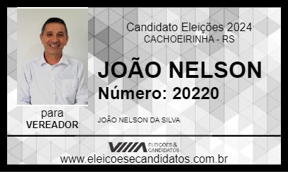 Candidato JOÃO NELSON 2024 - CACHOEIRINHA - Eleições