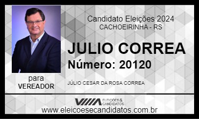 Candidato JULIO CORREA 2024 - CACHOEIRINHA - Eleições