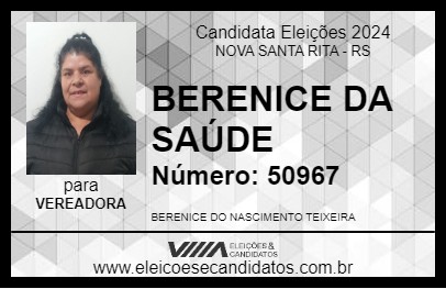 Candidato BERENICE DA SAÚDE 2024 - NOVA SANTA RITA - Eleições