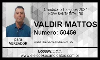 Candidato VALDIR MATTOS 2024 - NOVA SANTA RITA - Eleições