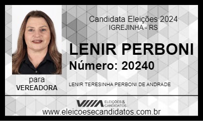 Candidato LENIR PERBONI 2024 - IGREJINHA - Eleições