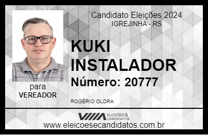 Candidato KUKI INSTALADOR 2024 - IGREJINHA - Eleições