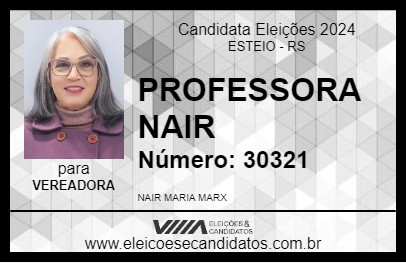 Candidato PROFESSORA NAIR 2024 - ESTEIO - Eleições