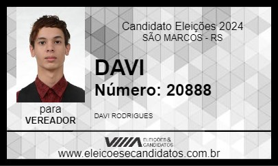 Candidato DAVI 2024 - SÃO MARCOS - Eleições