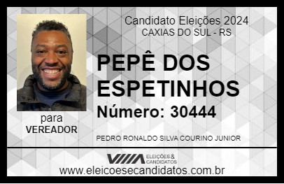 Candidato PEPÊ DOS ESPETINHOS 2024 - CAXIAS DO SUL - Eleições