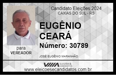 Candidato EUGÊNIO CEARÁ 2024 - CAXIAS DO SUL - Eleições