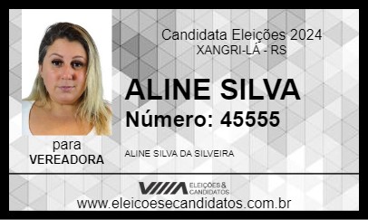 Candidato ALINE SILVA 2024 - XANGRI-LÁ - Eleições