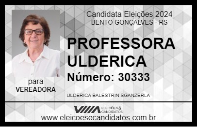 Candidato PROFESSORA ULDERICA 2024 - BENTO GONÇALVES - Eleições