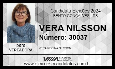 Candidato VERA NILSSON 2024 - BENTO GONÇALVES - Eleições