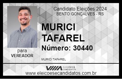 Candidato MURICI TAFAREL 2024 - BENTO GONÇALVES - Eleições