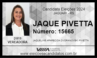 Candidato JAQUELINE PIVETTA 2024 - JAGUARI - Eleições