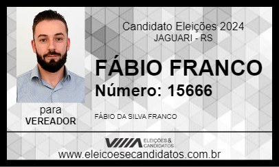 Candidato FÁBIO FRANCO 2024 - JAGUARI - Eleições