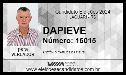 Candidato DAPIEVE 2024 - JAGUARI - Eleições