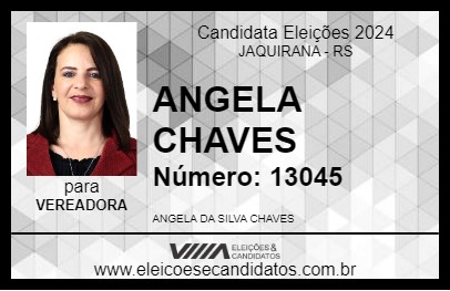 Candidato ANGELA CHAVES 2024 - JAQUIRANA - Eleições