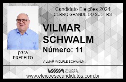 Candidato VILMAR SCHWALM 2024 - CERRO GRANDE DO SUL - Eleições