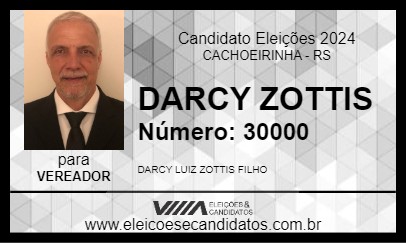 Candidato DARCY ZOTTIS 2024 - CACHOEIRINHA - Eleições