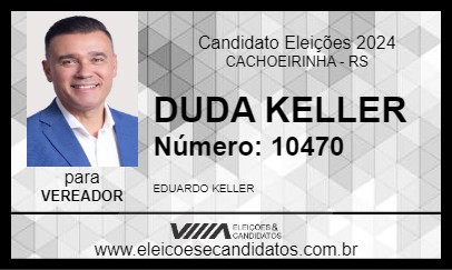 Candidato DUDA KELLER 2024 - CACHOEIRINHA - Eleições