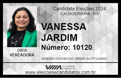 Candidato VANESSA JARDIM 2024 - CACHOEIRINHA - Eleições