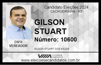 Candidato GILSON STUART 2024 - CACHOEIRINHA - Eleições