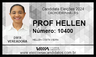 Candidato PROF HELLEN 2024 - CACHOEIRINHA - Eleições