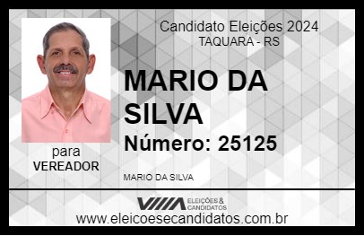 Candidato MARIO DA SILVA 2024 - TAQUARA - Eleições