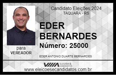 Candidato EDER BERNARDES 2024 - TAQUARA - Eleições