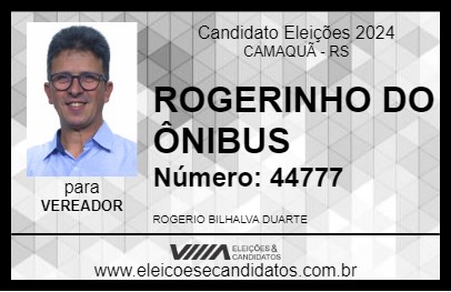 Candidato ROGERINHO DO ÔNIBUS 2024 - CAMAQUÃ - Eleições