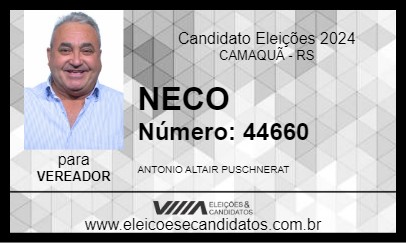 Candidato NECO 2024 - CAMAQUÃ - Eleições