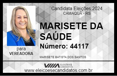 Candidato MARISETE DA SAÚDE 2024 - CAMAQUÃ - Eleições