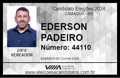 Candidato EDERSON PADEIRO 2024 - CAMAQUÃ - Eleições