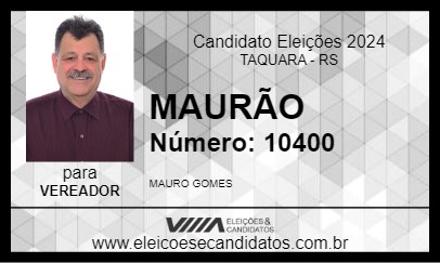 Candidato MAURÃO 2024 - TAQUARA - Eleições