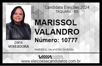 Candidato MARISSOL VALANDRO 2024 - TAQUARA - Eleições