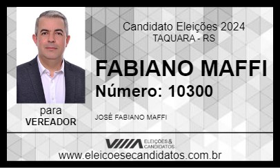 Candidato FABIANO MAFFI 2024 - TAQUARA - Eleições