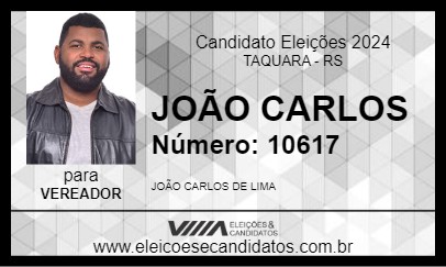 Candidato JOÃO CARLOS 2024 - TAQUARA - Eleições