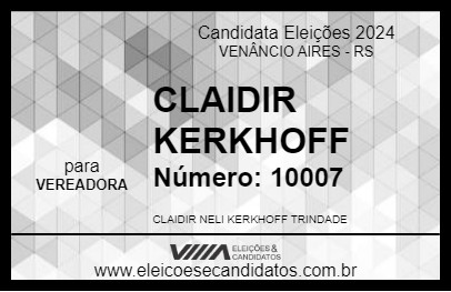 Candidato CLAIDIR  KERKHOFF 2024 - VENÂNCIO AIRES - Eleições