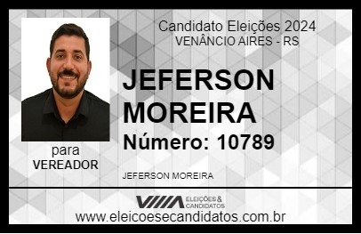 Candidato JEFERSON MOREIRA 2024 - VENÂNCIO AIRES - Eleições