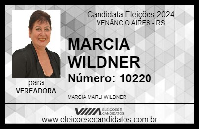 Candidato MARCIA  WILDNER 2024 - VENÂNCIO AIRES - Eleições