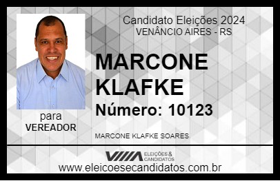 Candidato MARCONE KLAFKE 2024 - VENÂNCIO AIRES - Eleições