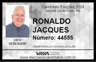 Candidato RONALDO JACQUES 2024 - ANDRÉ DA ROCHA - Eleições