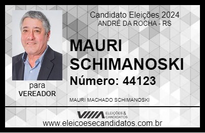 Candidato MAURI SCHIMANOSKI 2024 - ANDRÉ DA ROCHA - Eleições