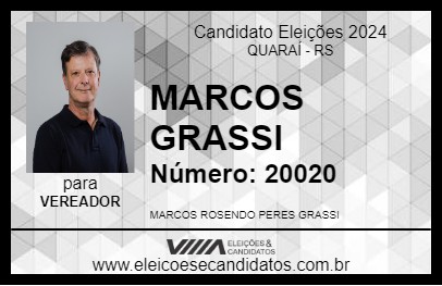 Candidato MARCOS GRASSI 2024 - QUARAÍ - Eleições