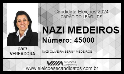 Candidato NAZI MEDEIROS 2024 - CAPÃO DO LEÃO - Eleições