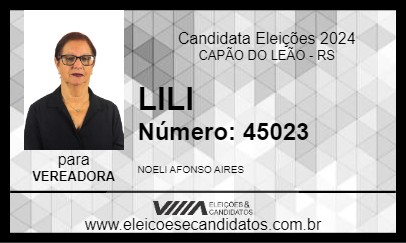 Candidato LILI 2024 - CAPÃO DO LEÃO - Eleições