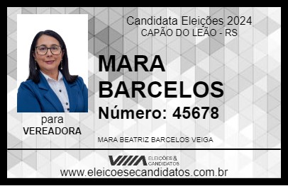 Candidato MARA BARCELOS 2024 - CAPÃO DO LEÃO - Eleições